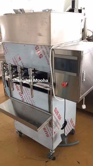 Fabrik niedriger Preis halbautomatische flüssiges Wasser trinken Gewürzöl Sojasauce Milch Essig Marmelade Gelee Shampoo Tasse Flasche Füllverpackungsmaschine