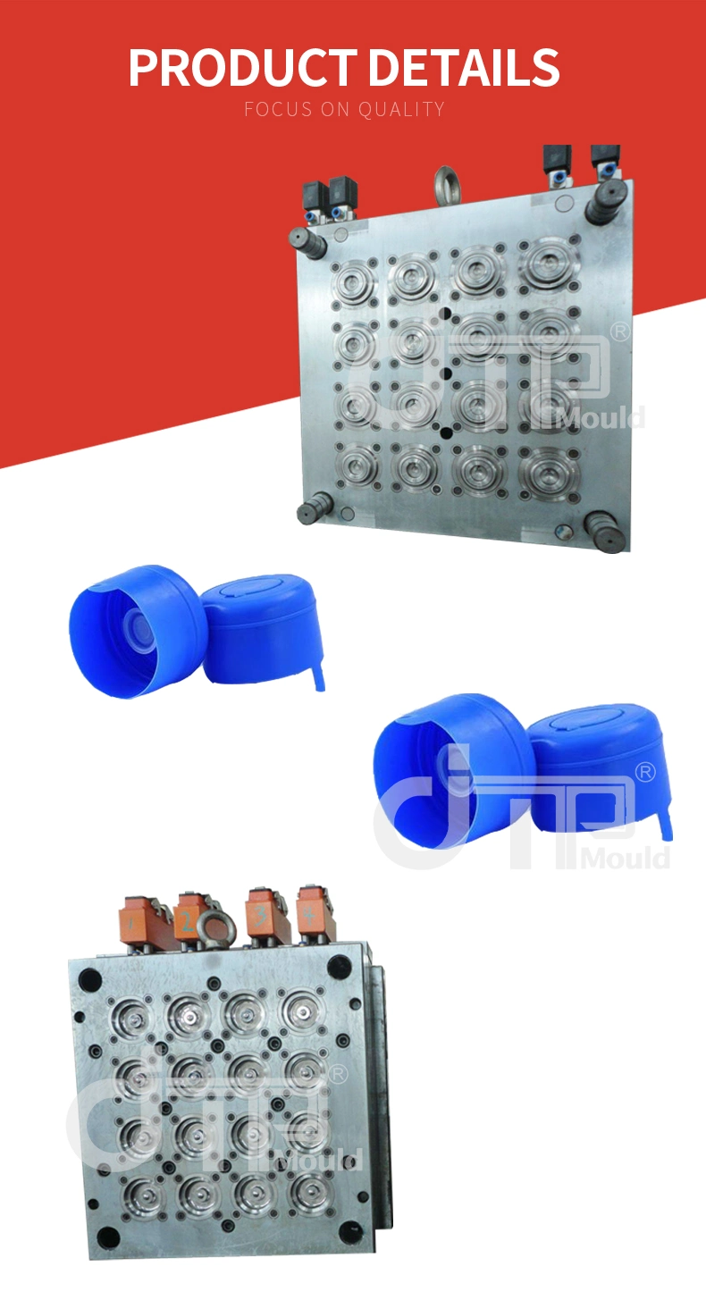 OEM Multi Cavities 4 Cavities Plastic Injection 5 Gallon Bottle Cap Mould