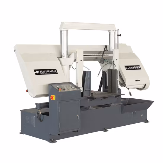 Halbautomatische horizontale Doppelsäulen-Metallschneidebandsägemaschine 500 mm